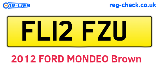 FL12FZU are the vehicle registration plates.