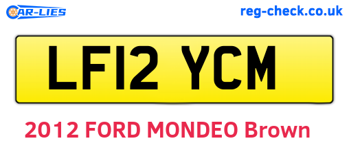 LF12YCM are the vehicle registration plates.