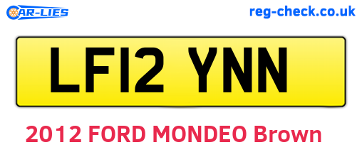LF12YNN are the vehicle registration plates.
