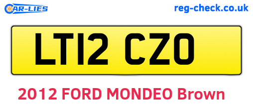 LT12CZO are the vehicle registration plates.