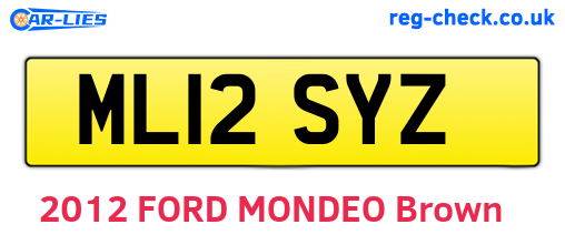 ML12SYZ are the vehicle registration plates.