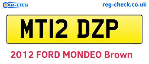 MT12DZP are the vehicle registration plates.