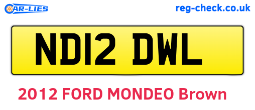 ND12DWL are the vehicle registration plates.