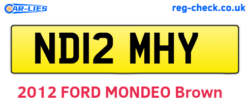 ND12MHY are the vehicle registration plates.