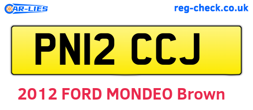 PN12CCJ are the vehicle registration plates.