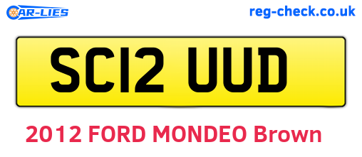 SC12UUD are the vehicle registration plates.