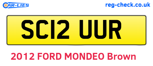 SC12UUR are the vehicle registration plates.