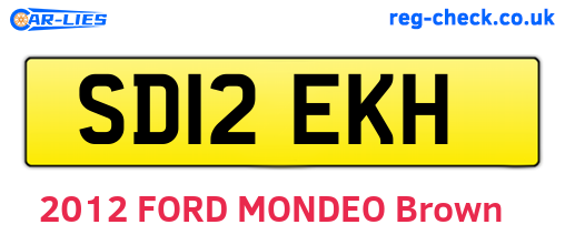 SD12EKH are the vehicle registration plates.