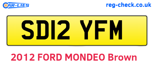 SD12YFM are the vehicle registration plates.