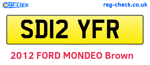 SD12YFR are the vehicle registration plates.