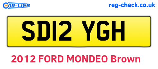 SD12YGH are the vehicle registration plates.