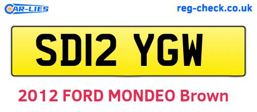 SD12YGW are the vehicle registration plates.