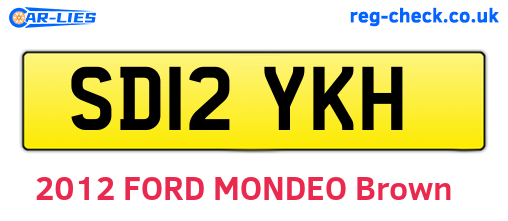 SD12YKH are the vehicle registration plates.