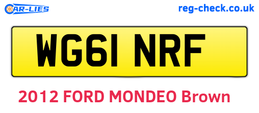 WG61NRF are the vehicle registration plates.