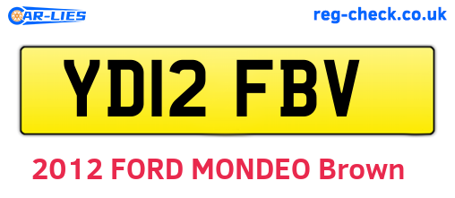 YD12FBV are the vehicle registration plates.