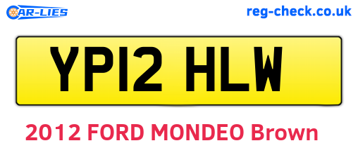 YP12HLW are the vehicle registration plates.