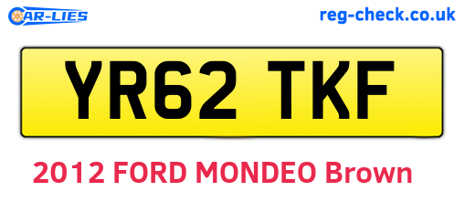 YR62TKF are the vehicle registration plates.