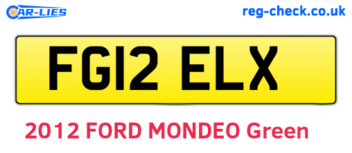 FG12ELX are the vehicle registration plates.