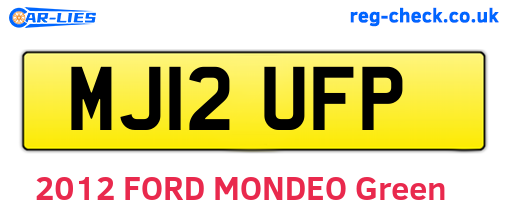 MJ12UFP are the vehicle registration plates.