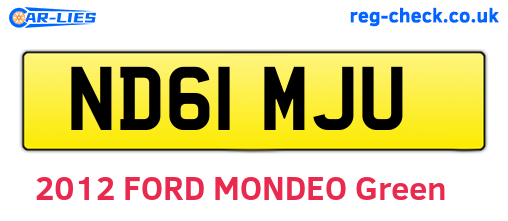 ND61MJU are the vehicle registration plates.