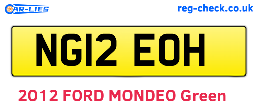 NG12EOH are the vehicle registration plates.