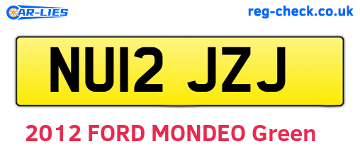 NU12JZJ are the vehicle registration plates.