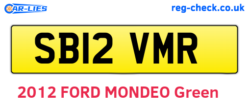 SB12VMR are the vehicle registration plates.