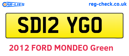 SD12YGO are the vehicle registration plates.