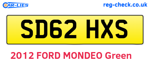 SD62HXS are the vehicle registration plates.