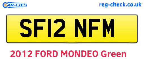 SF12NFM are the vehicle registration plates.