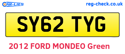 SY62TYG are the vehicle registration plates.