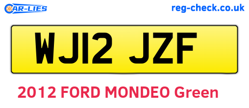 WJ12JZF are the vehicle registration plates.