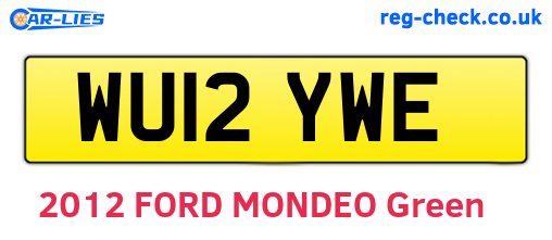 WU12YWE are the vehicle registration plates.