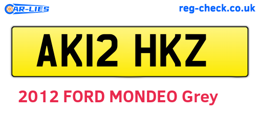 AK12HKZ are the vehicle registration plates.