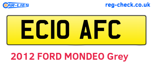 EC10AFC are the vehicle registration plates.