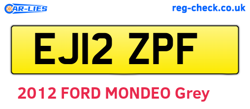 EJ12ZPF are the vehicle registration plates.
