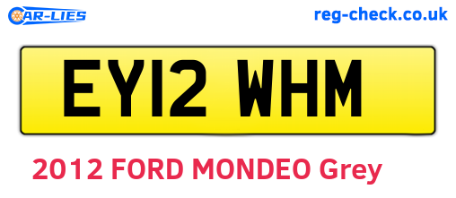 EY12WHM are the vehicle registration plates.