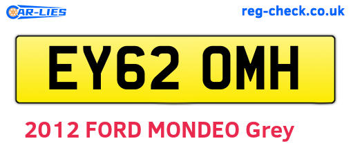 EY62OMH are the vehicle registration plates.