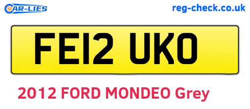 FE12UKO are the vehicle registration plates.