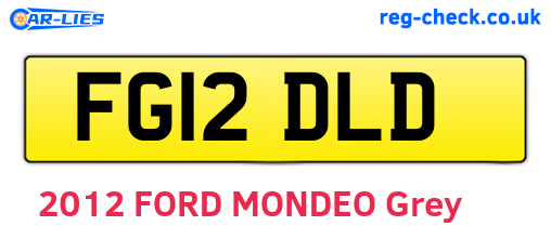 FG12DLD are the vehicle registration plates.