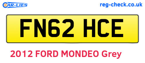 FN62HCE are the vehicle registration plates.