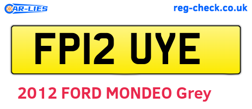 FP12UYE are the vehicle registration plates.
