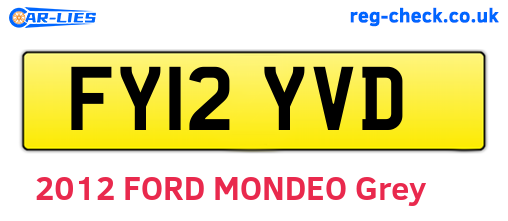 FY12YVD are the vehicle registration plates.