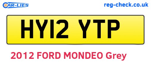 HY12YTP are the vehicle registration plates.