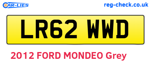 LR62WWD are the vehicle registration plates.