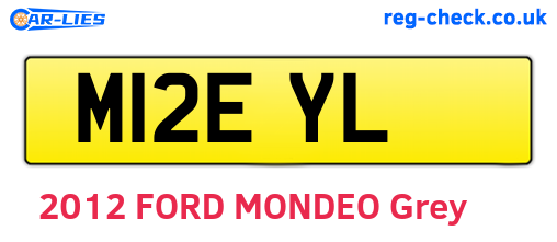 M12EYL are the vehicle registration plates.