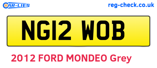NG12WOB are the vehicle registration plates.