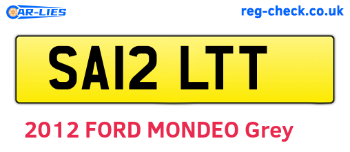 SA12LTT are the vehicle registration plates.