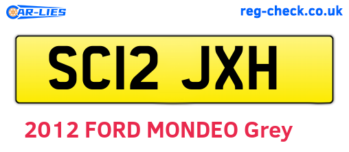 SC12JXH are the vehicle registration plates.