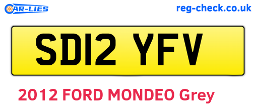 SD12YFV are the vehicle registration plates.